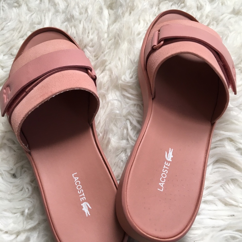 LACOSTE PAIR OF SLIPPERS